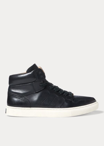 Polo Ralph Lauren Jory Calfskin High-Top Sneakers Herre Danmark (SOXTM8451)